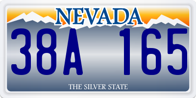 NV license plate 38A165