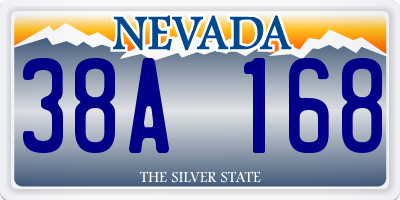 NV license plate 38A168