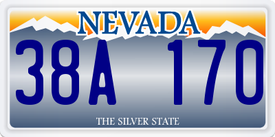 NV license plate 38A170