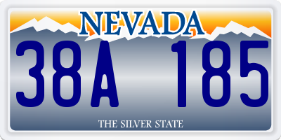 NV license plate 38A185