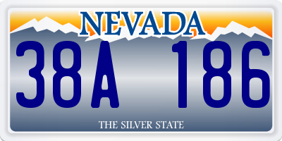 NV license plate 38A186