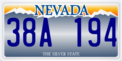 NV license plate 38A194