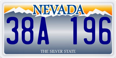 NV license plate 38A196
