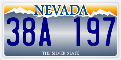 NV license plate 38A197