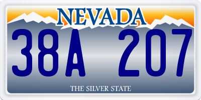 NV license plate 38A207