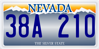 NV license plate 38A210