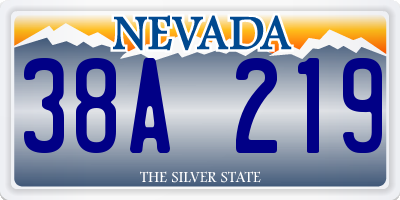 NV license plate 38A219