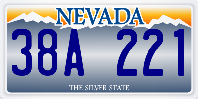 NV license plate 38A221