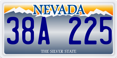 NV license plate 38A225