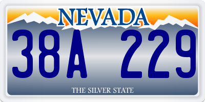 NV license plate 38A229