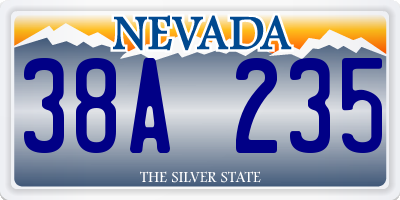 NV license plate 38A235