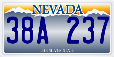 NV license plate 38A237