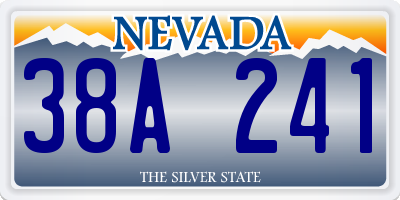 NV license plate 38A241