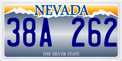 NV license plate 38A262