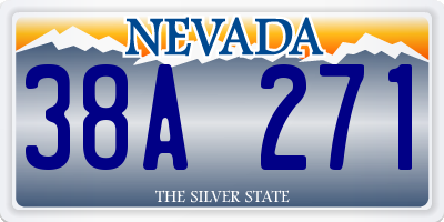 NV license plate 38A271