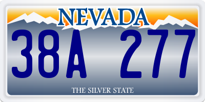 NV license plate 38A277
