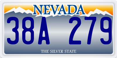 NV license plate 38A279