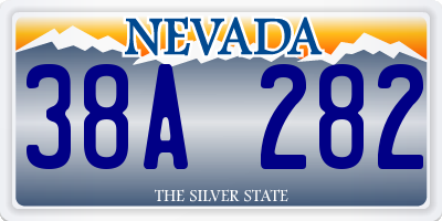 NV license plate 38A282