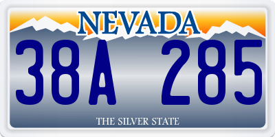 NV license plate 38A285