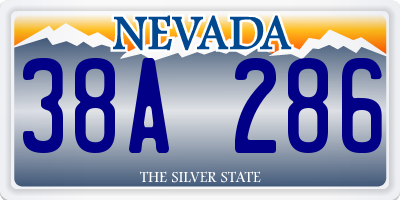 NV license plate 38A286