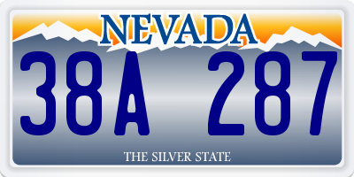 NV license plate 38A287