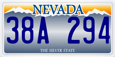 NV license plate 38A294