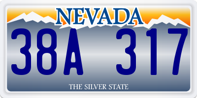 NV license plate 38A317