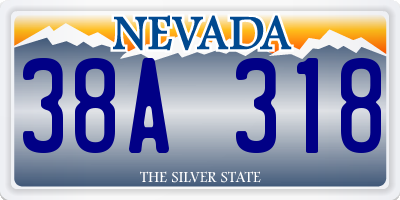 NV license plate 38A318