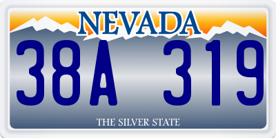 NV license plate 38A319