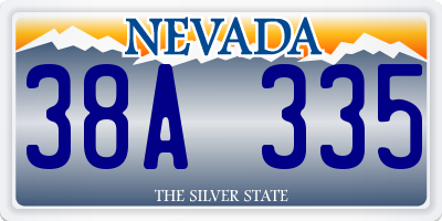 NV license plate 38A335