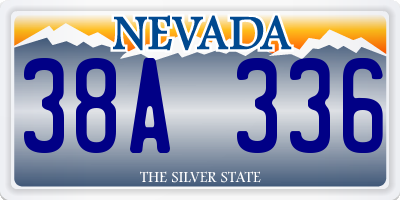NV license plate 38A336