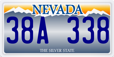 NV license plate 38A338