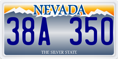 NV license plate 38A350