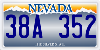 NV license plate 38A352