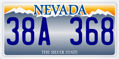 NV license plate 38A368