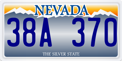 NV license plate 38A370