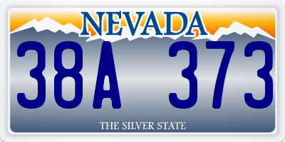 NV license plate 38A373