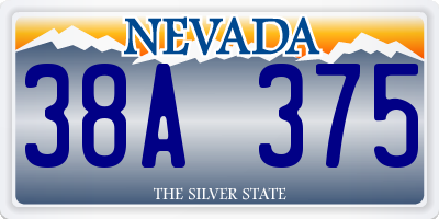 NV license plate 38A375
