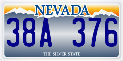 NV license plate 38A376