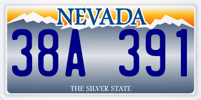 NV license plate 38A391