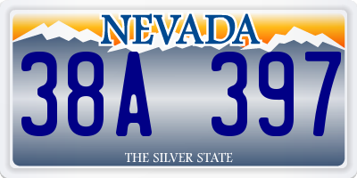 NV license plate 38A397