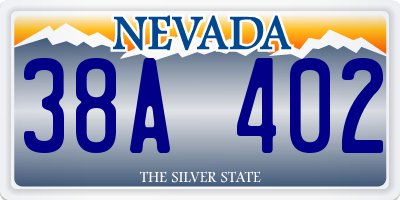 NV license plate 38A402