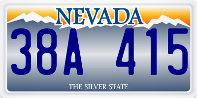 NV license plate 38A415