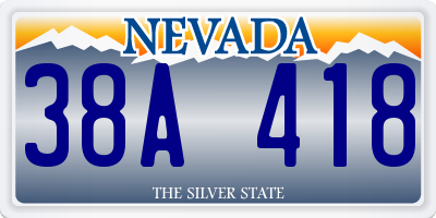 NV license plate 38A418