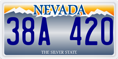 NV license plate 38A420