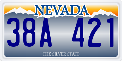 NV license plate 38A421