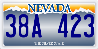 NV license plate 38A423
