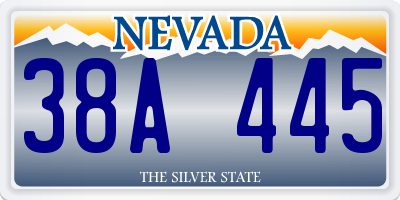 NV license plate 38A445