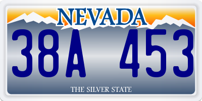 NV license plate 38A453