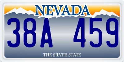 NV license plate 38A459